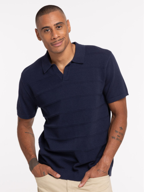 Polo en maille dark iris homme