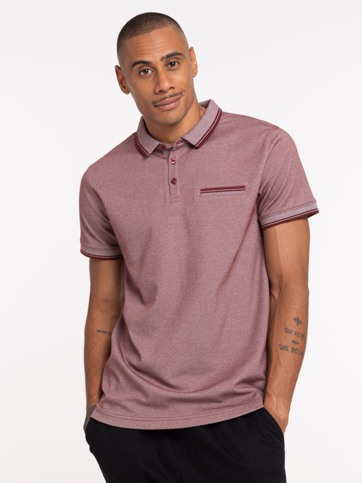 Polo manches courtes wine homme Polo manches courtes wine homme