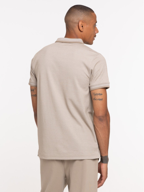 Polo manches courtes beige...