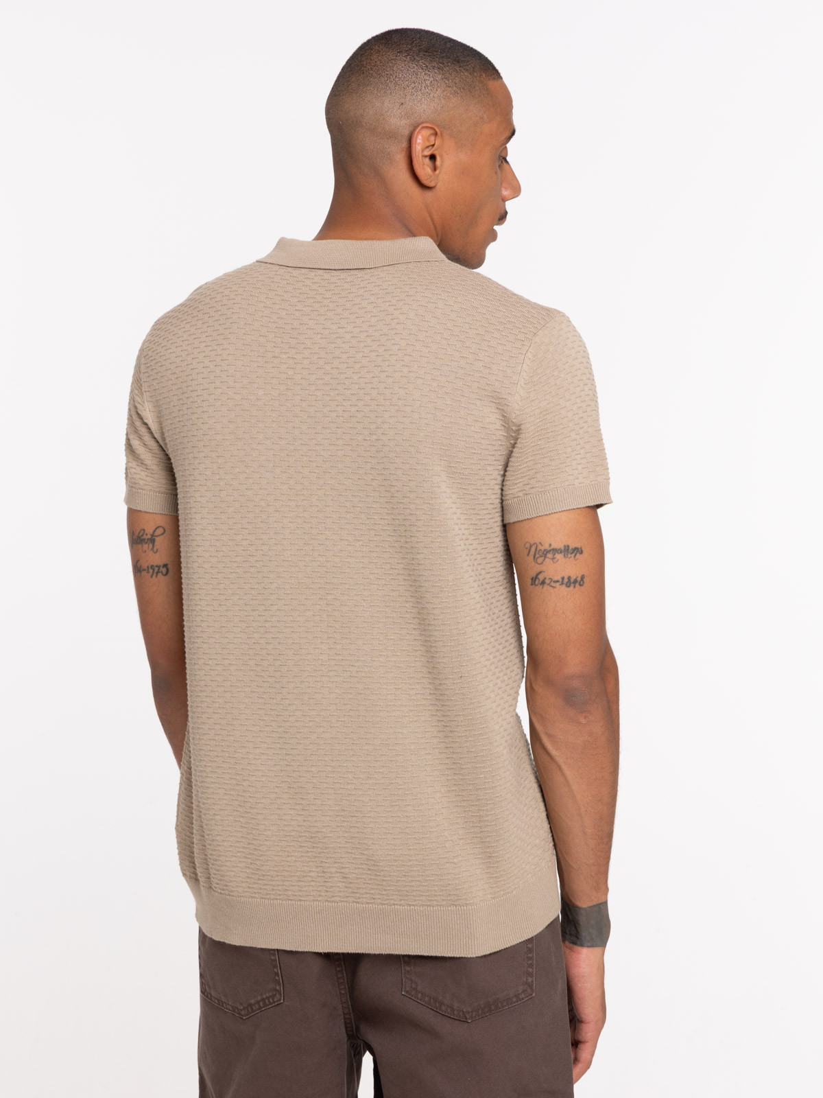 Polo homme matière texturée Polo homme matière texturée