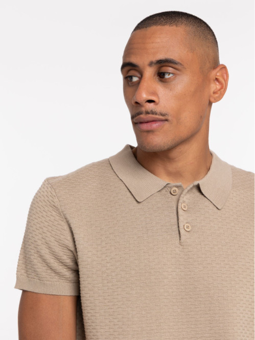Polo homme matière texturée