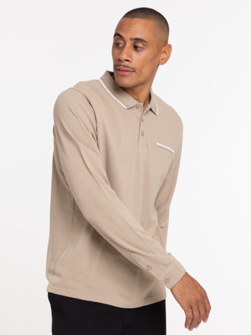 Polo homme manches longues