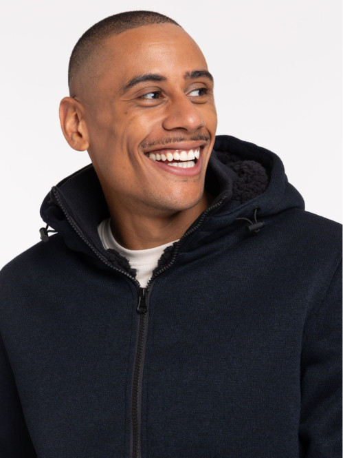 Sweat zippé polaire marine...