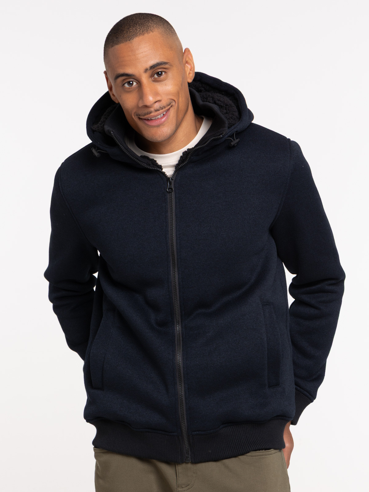 Sweat zippé polaire marine navy homme Sweat zippé polaire marine navy homme