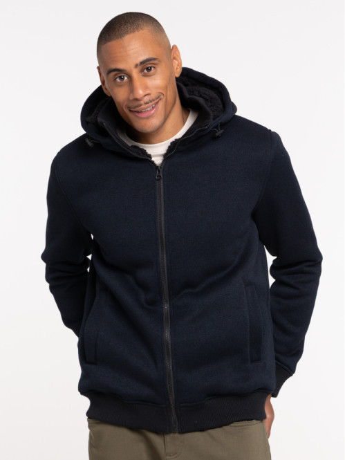 Sweat zippé polaire marine...