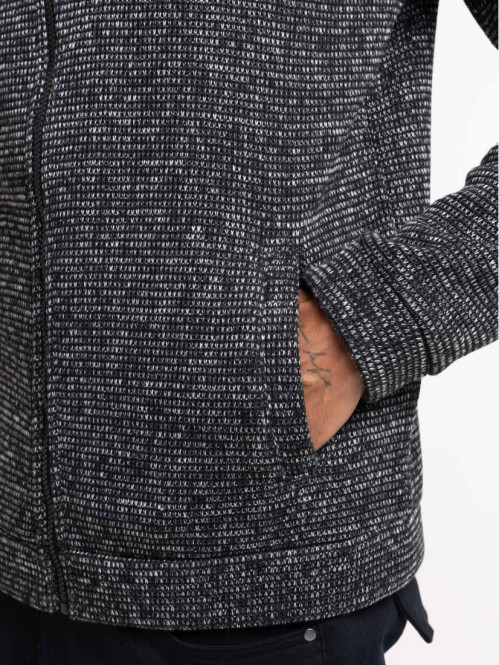 Sweat noir col montant homme