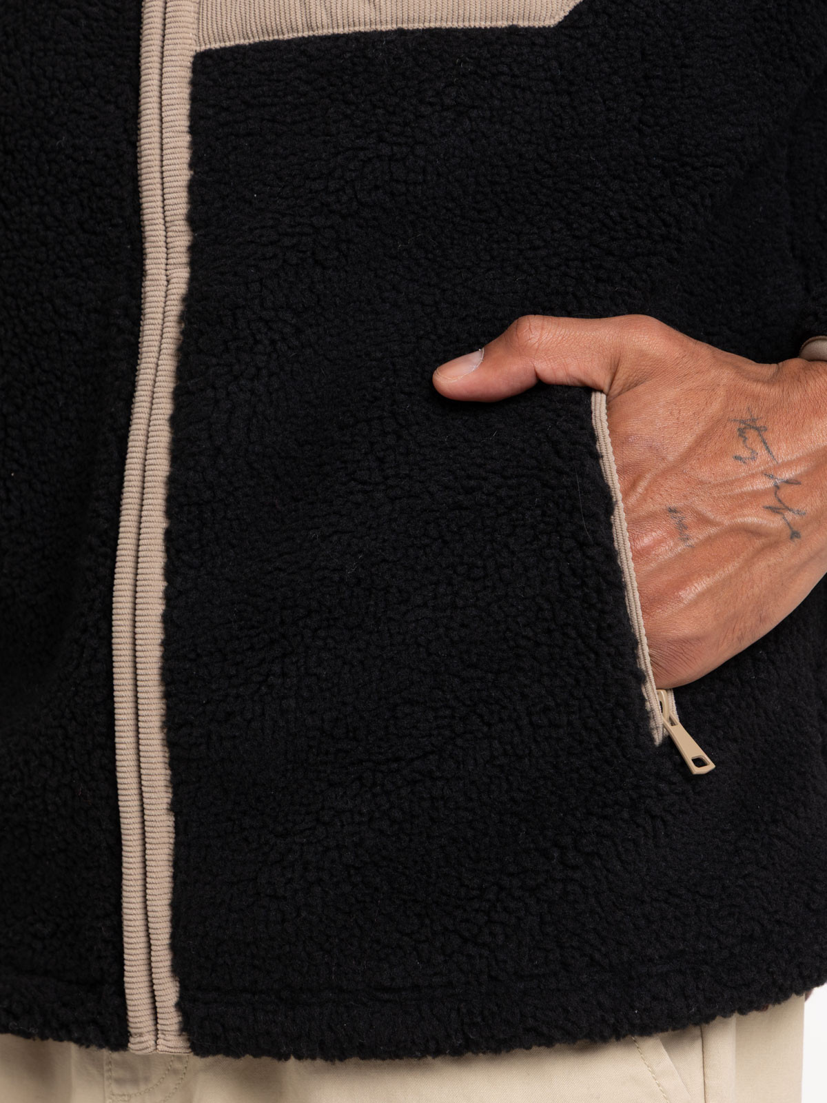 Sweat sherpa noir homme Sweat sherpa noir homme