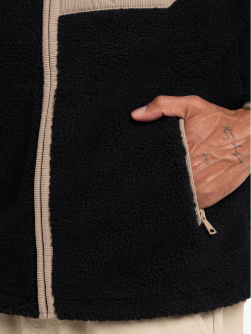 Sweat sherpa noir homme