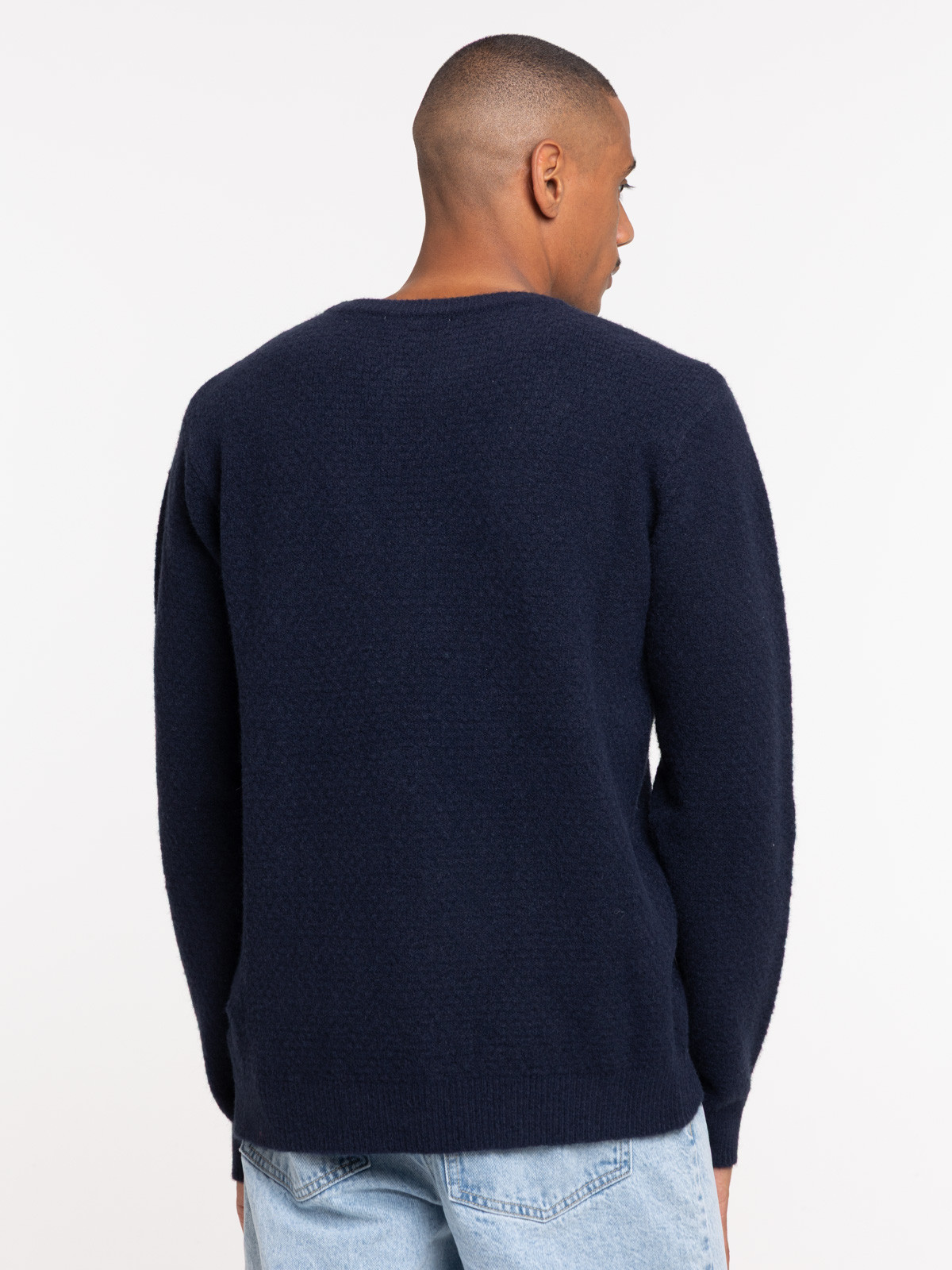 Pull dark iris col rond homme