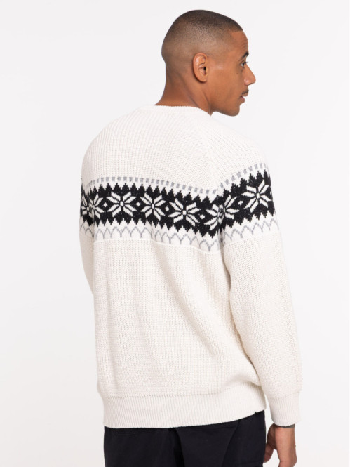 Pull motif jacquard col...