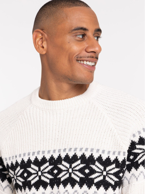 Pull motif jacquard col...