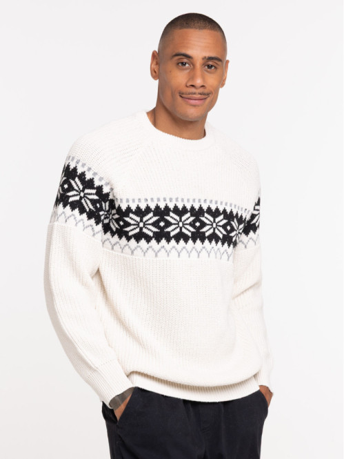 Pull motif jacquard col...
