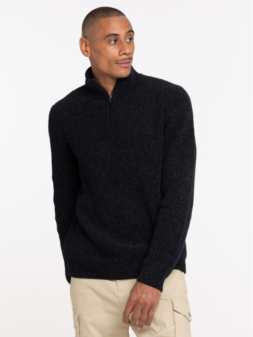 Pull maille chenille col...