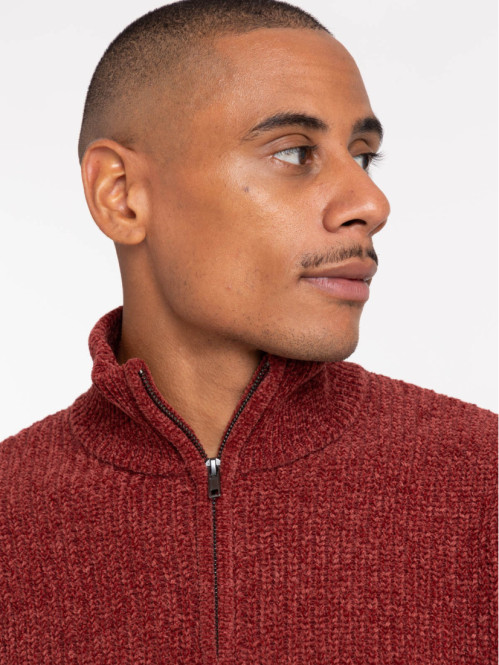 Pull chenille col montant...