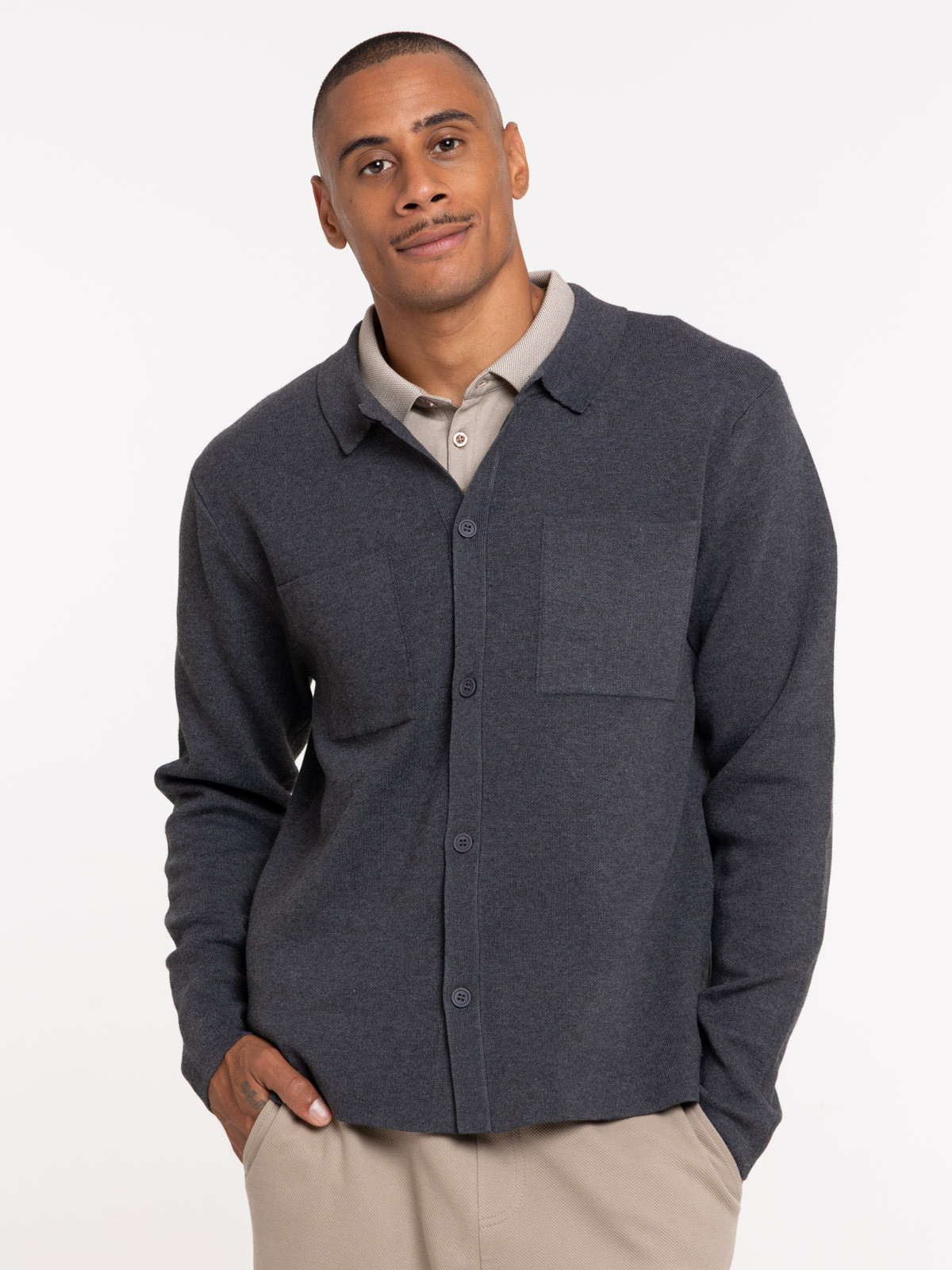 Gilet homme gris anthracite chiné Gilet homme gris anthracite chiné