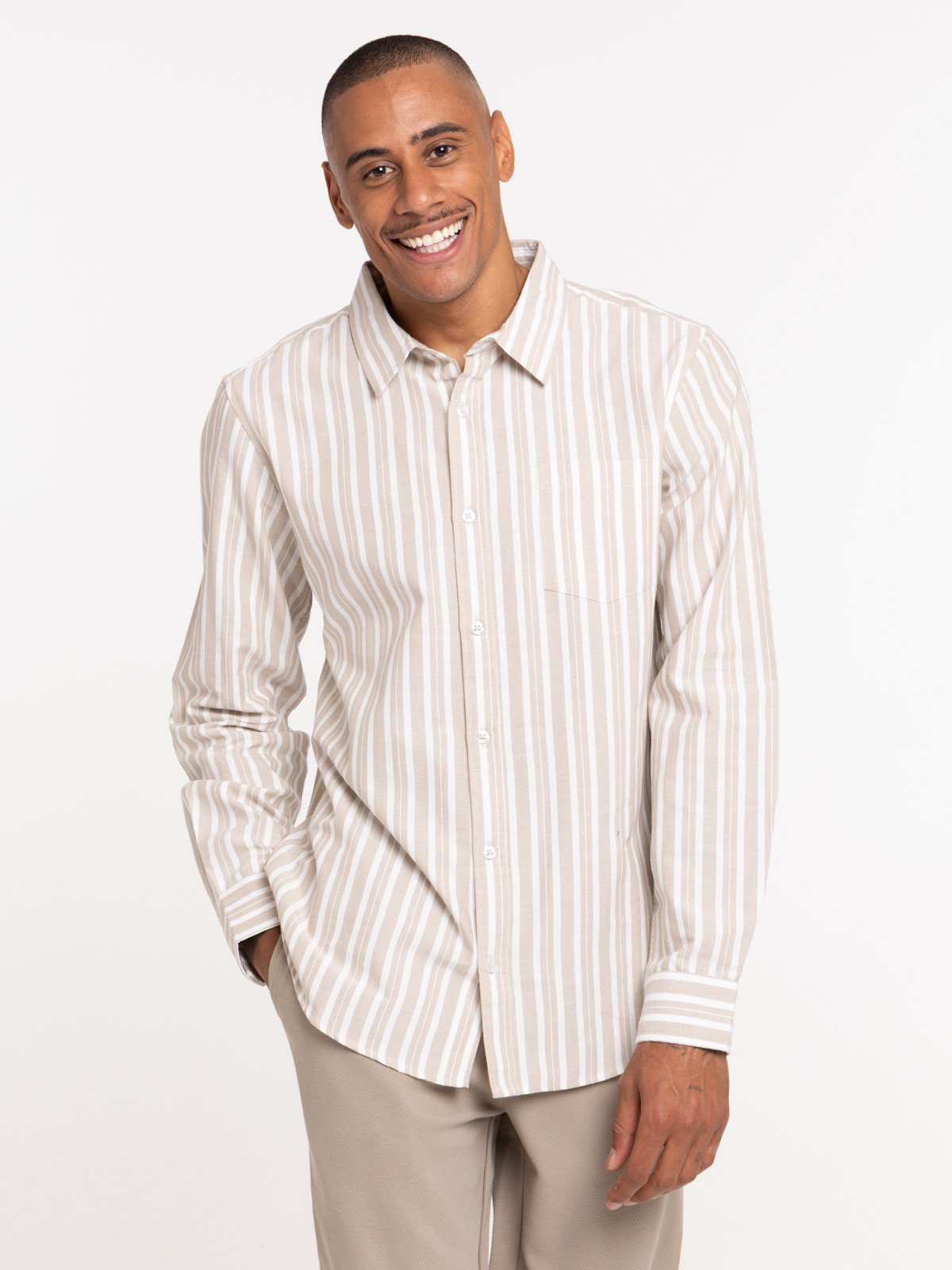 Chemise rayée manches longues homme Chemise rayée manches longues homme