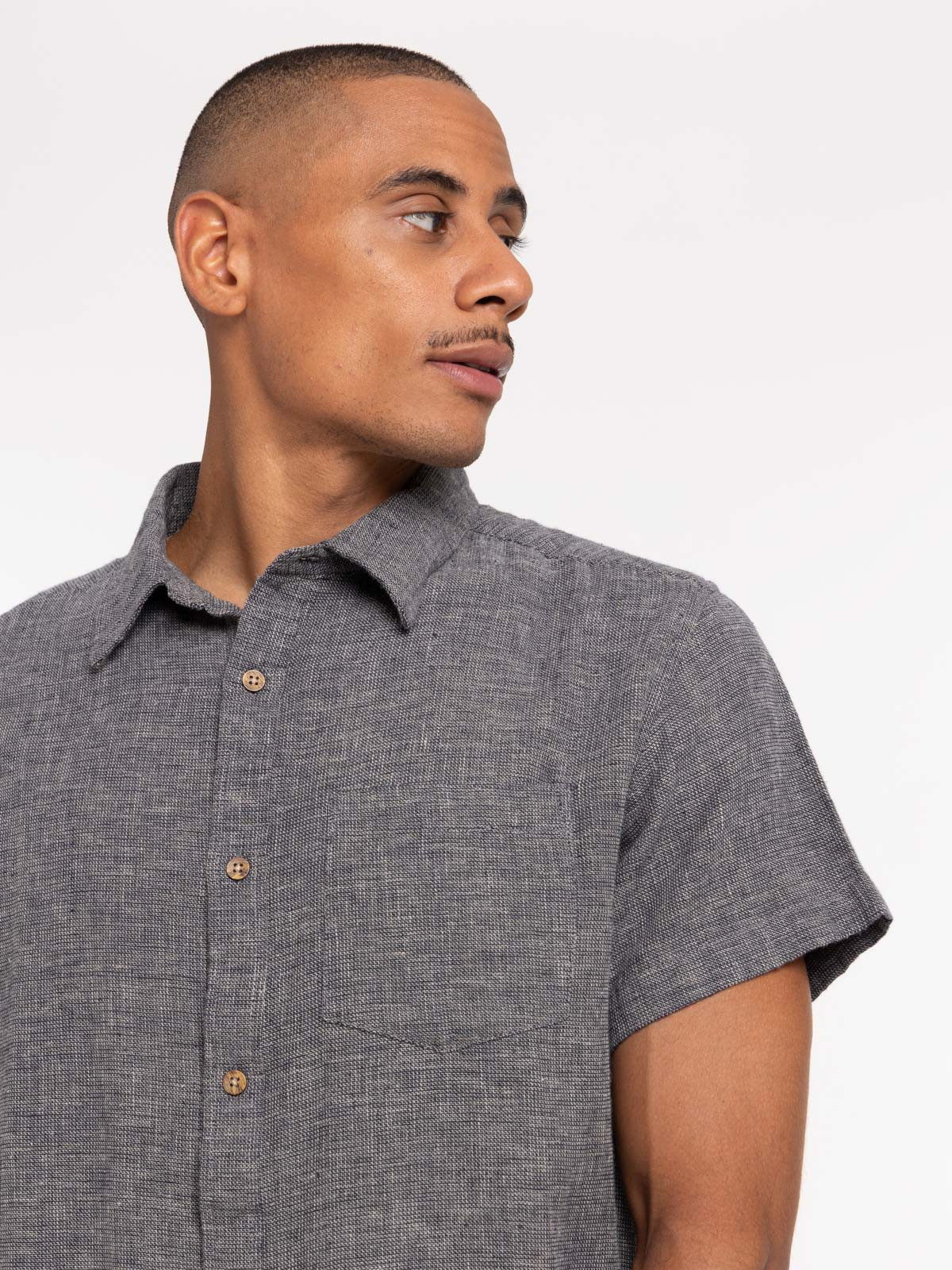 Chemise manches courtes dark iris homme