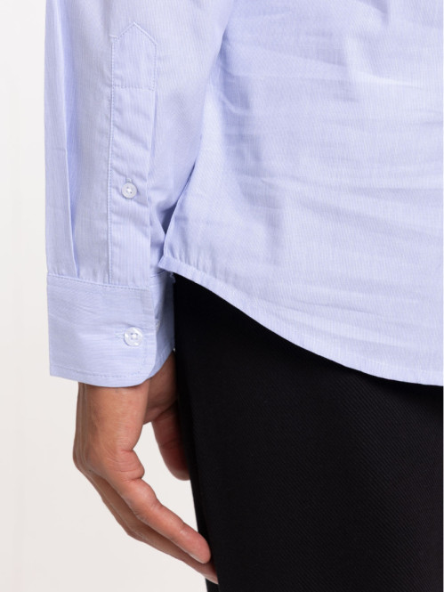 Chemise homme bleue col...