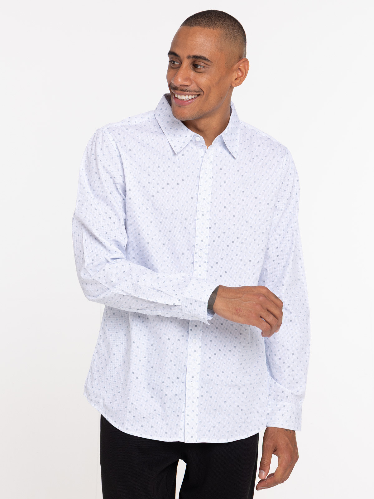 Chemise manches longues imprimée homme Chemise manches longues imprimée homme