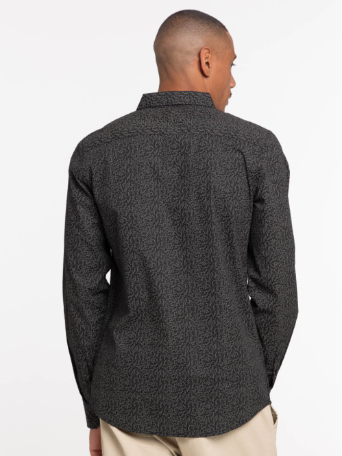 Chemise noire imprimée 100%...