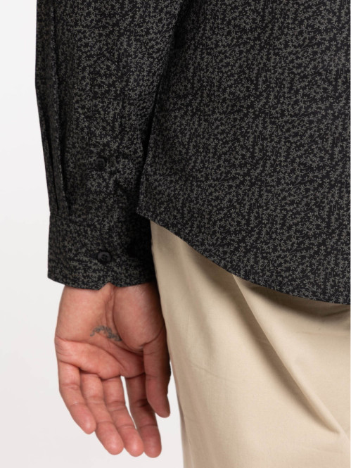 Chemise noire imprimée 100%...