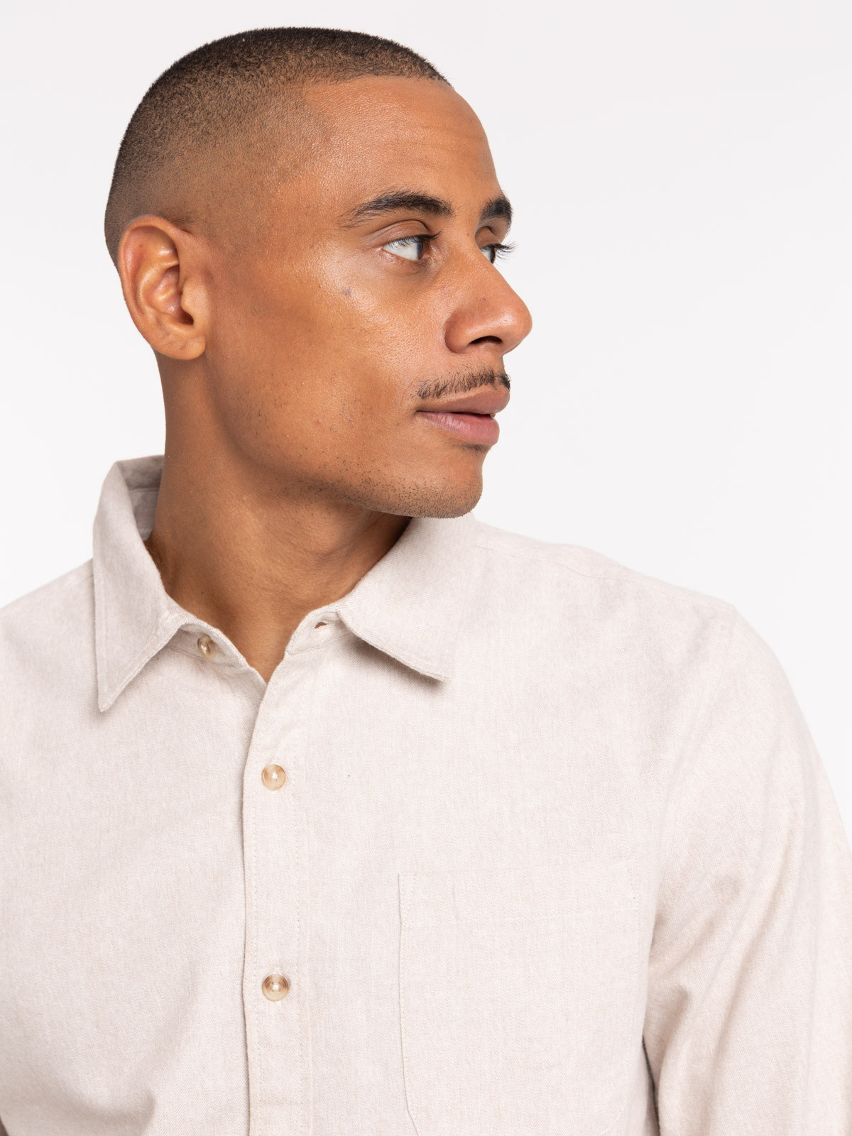 Chemise unie manches longues homme