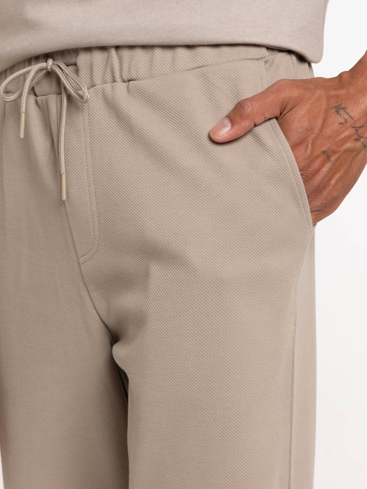 Pantalon ville taupe homme