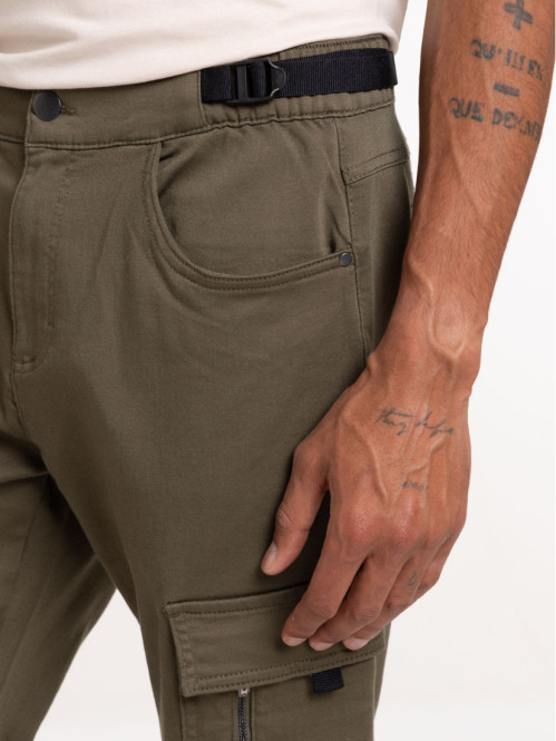 Pantalon cargo kaki homme