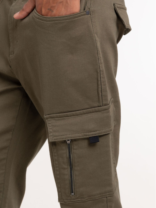 Pantalon cargo kaki homme
