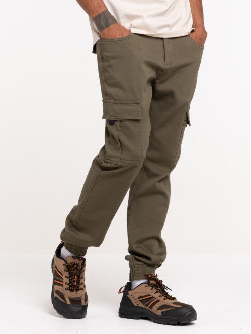 Pantalon cargo kaki homme