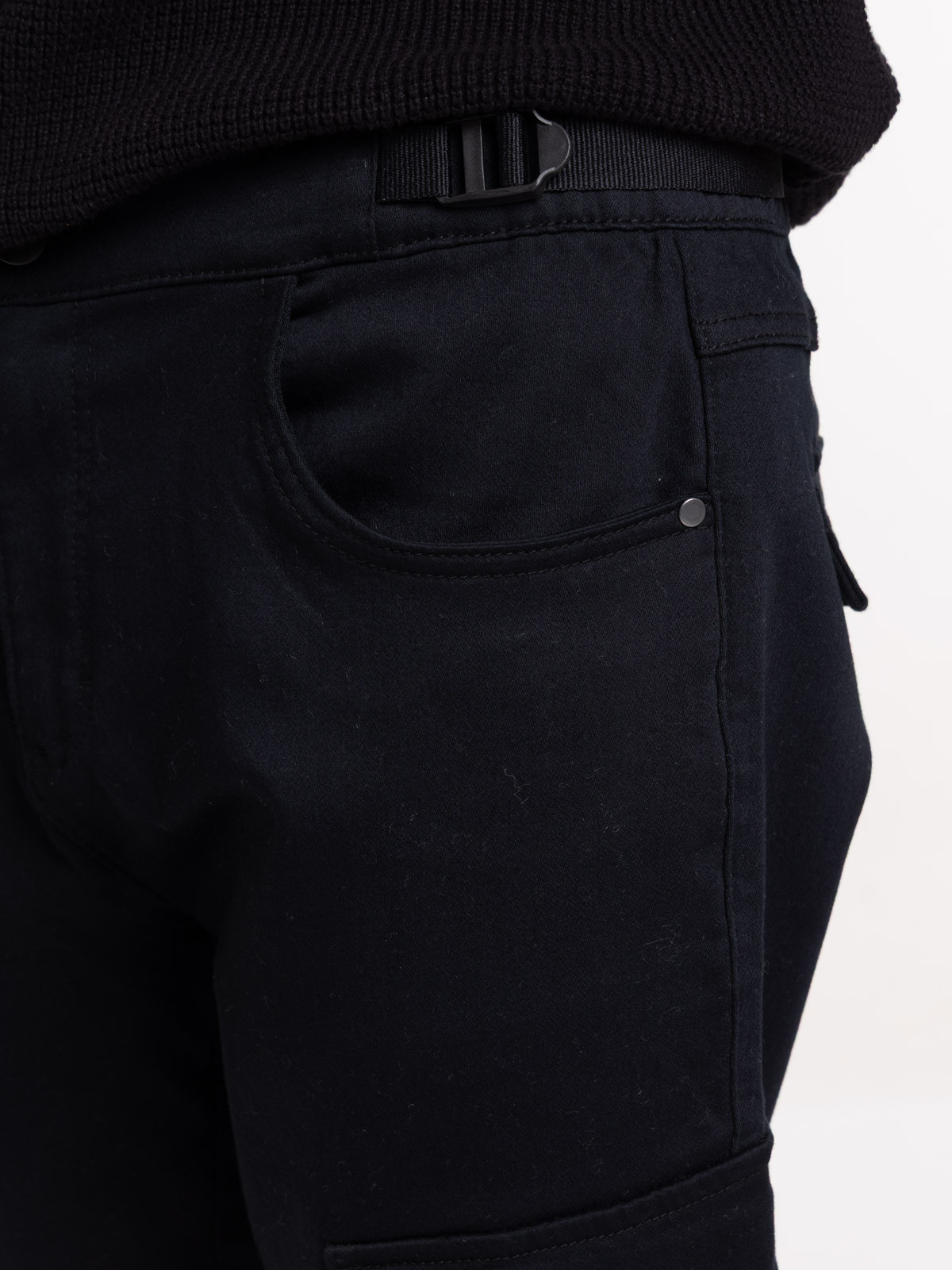Pantalon cargo coloris noir homme