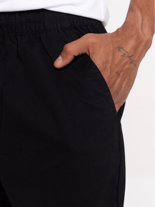 Pantalon noir taille élastiquée homme Pantalon noir taille élastiquée homme