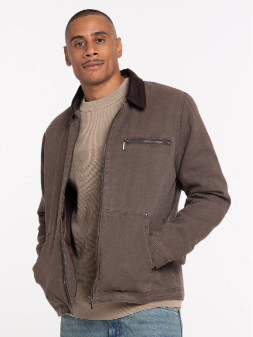 Veste col velours homme