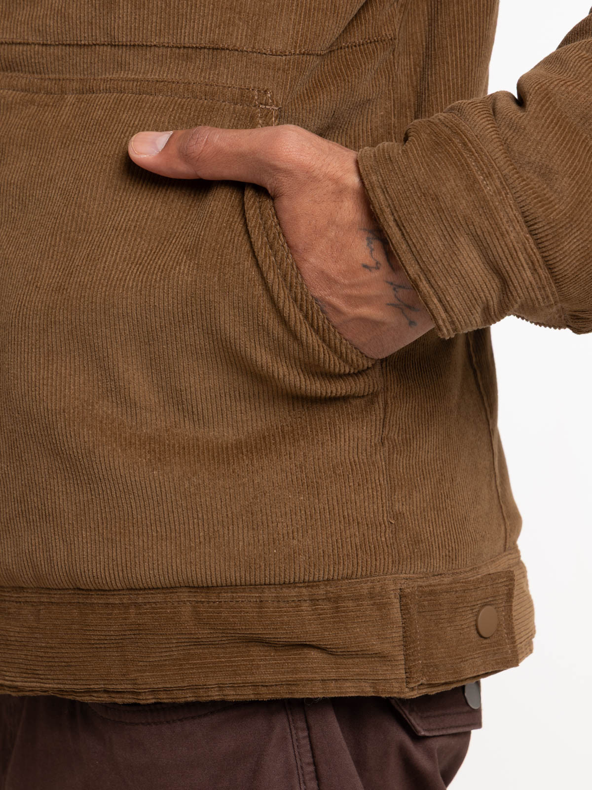 Veste velours col sherpa homme