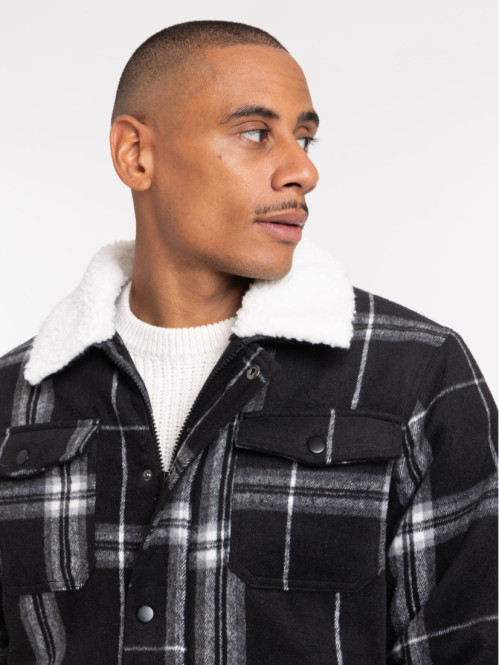 Blouson col sherpa à...
