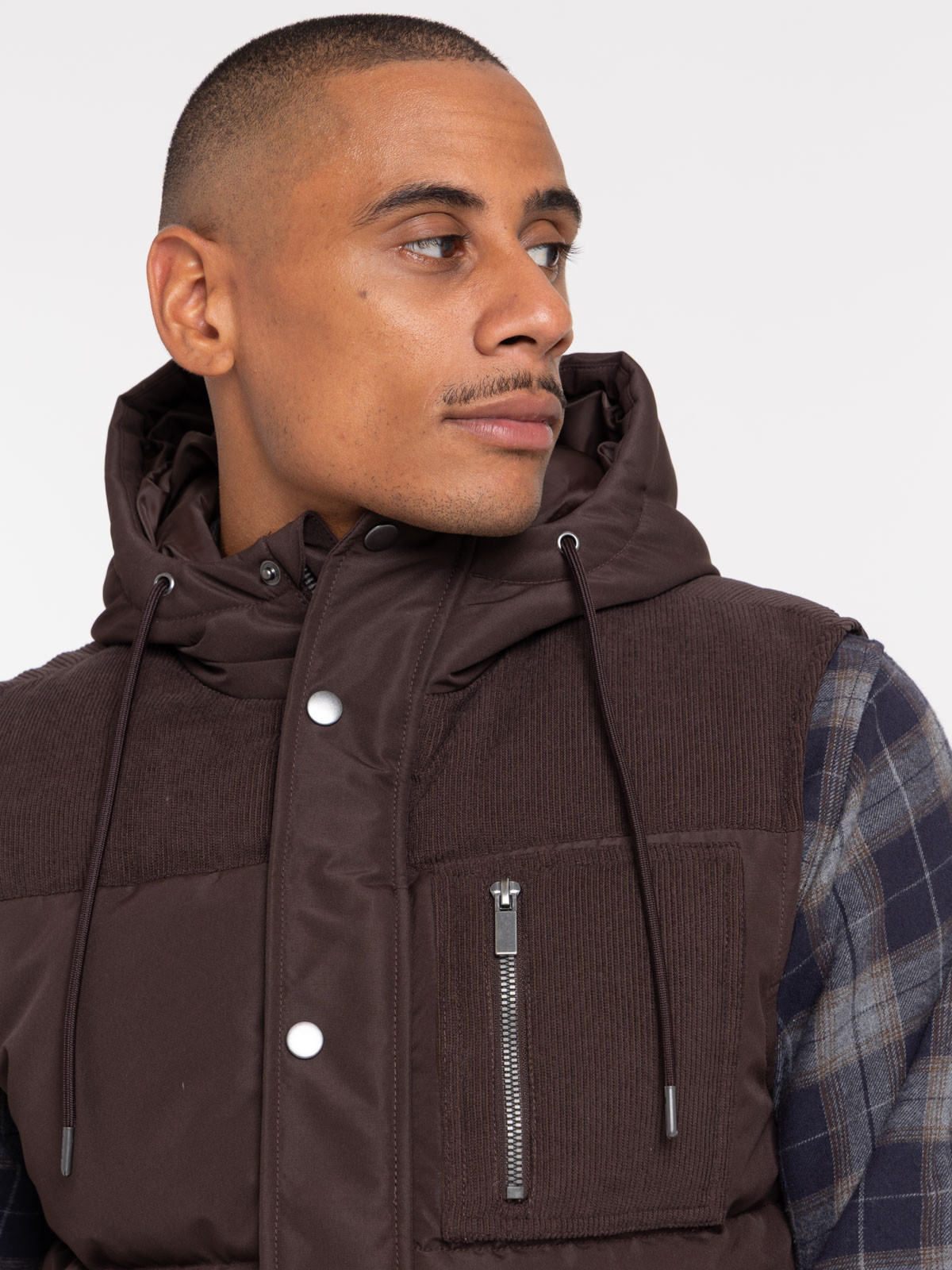 Blouson sans manches bi-matière homme Blouson sans manches bi-matière homme