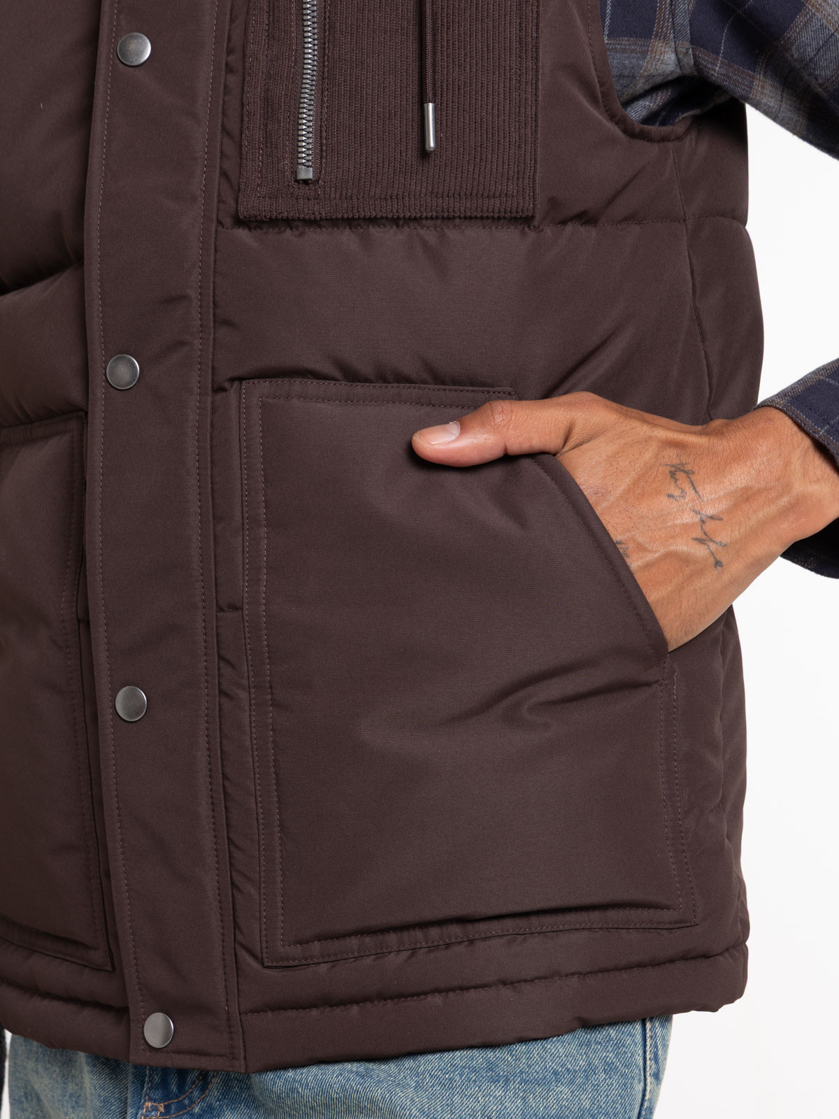 Blouson sans manches bi-matière homme Blouson sans manches bi-matière homme