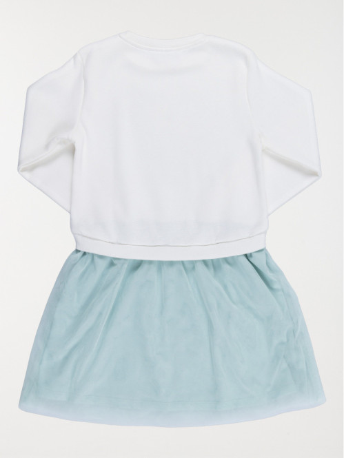 Robe bimatière Elsa & Anna...