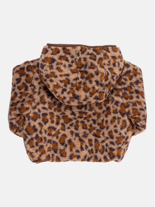Manteau sherpa léopard...