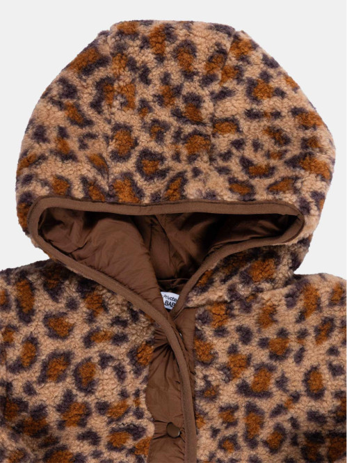 Manteau sherpa léopard...
