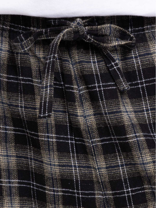 Bas de pyjama noir à...