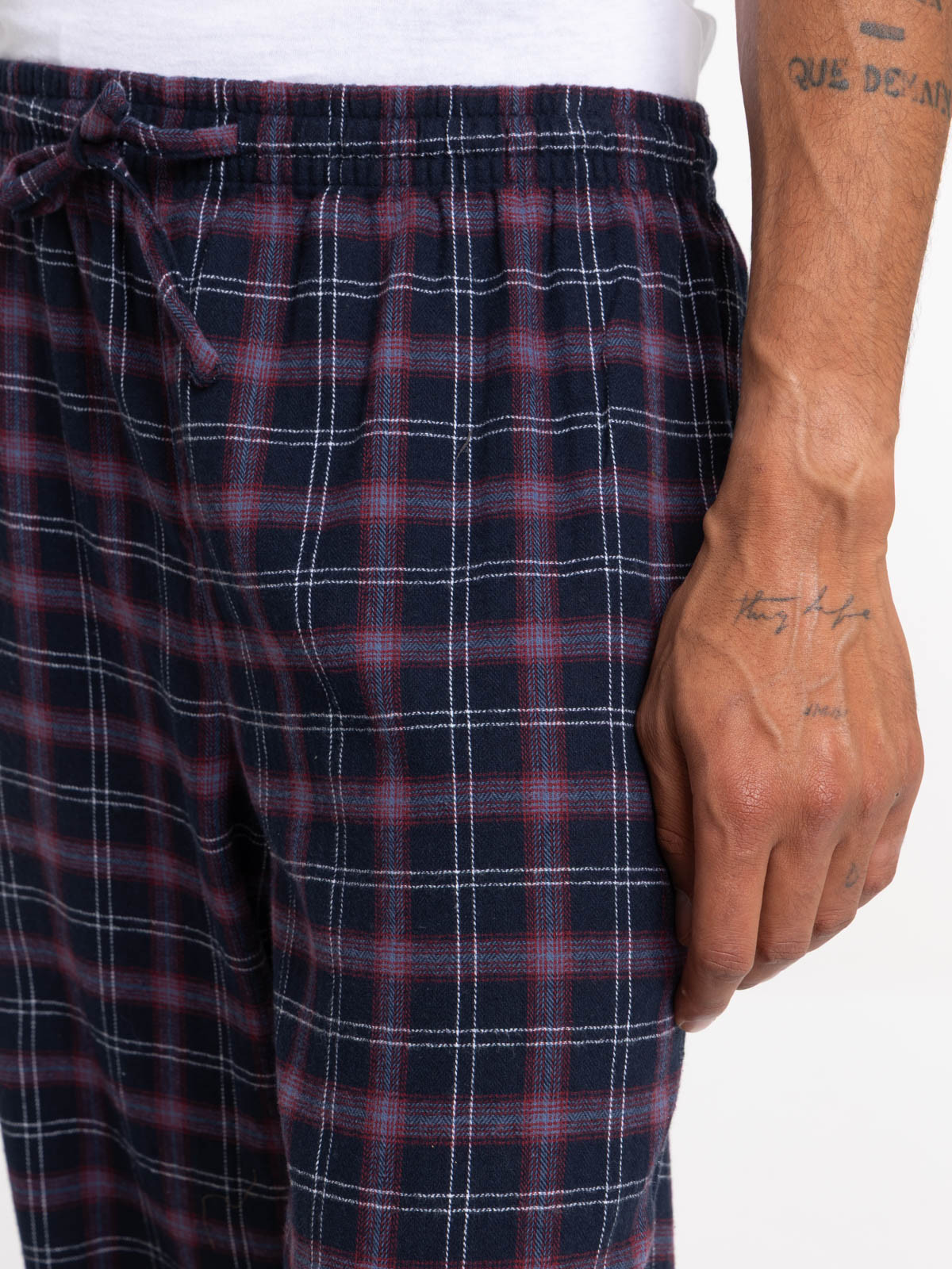 Bas de pyjama homme carreaux marine navy