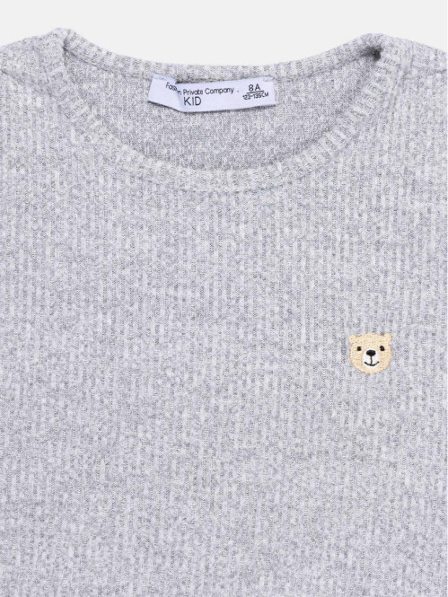 Pyjama gris chiné fille...