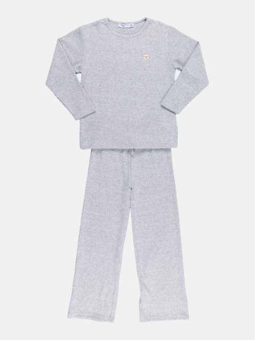 Pyjama gris chiné fille...