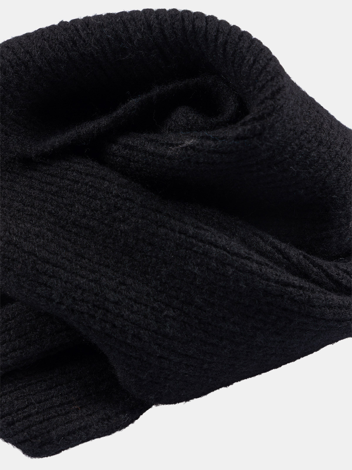 Écharpe noire coeur brodé doré femme