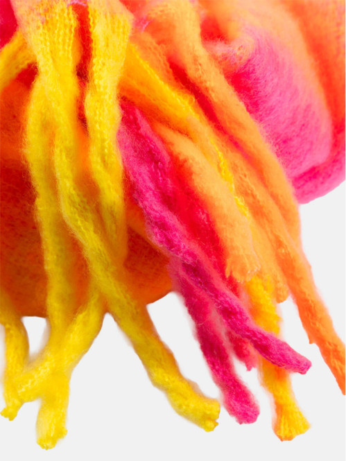 Écharpe fluo à carreaux femme