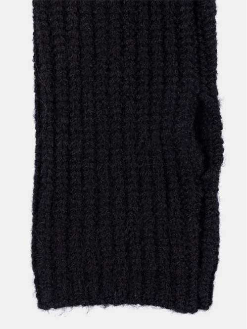 Gants forme mitaine noir femme