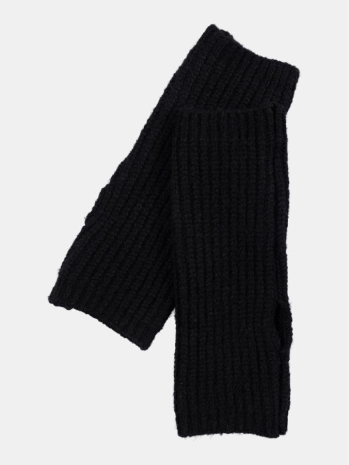 Gants forme mitaine noir femme