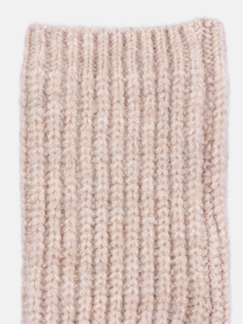 Gants forme mitaine camel...