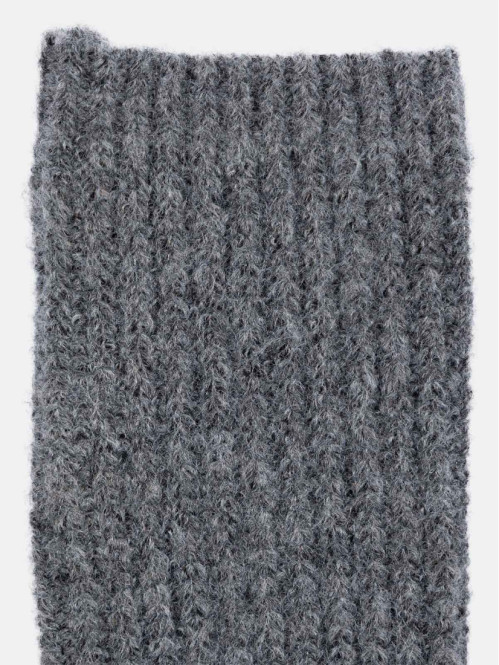 Gants forme mitaine gris...